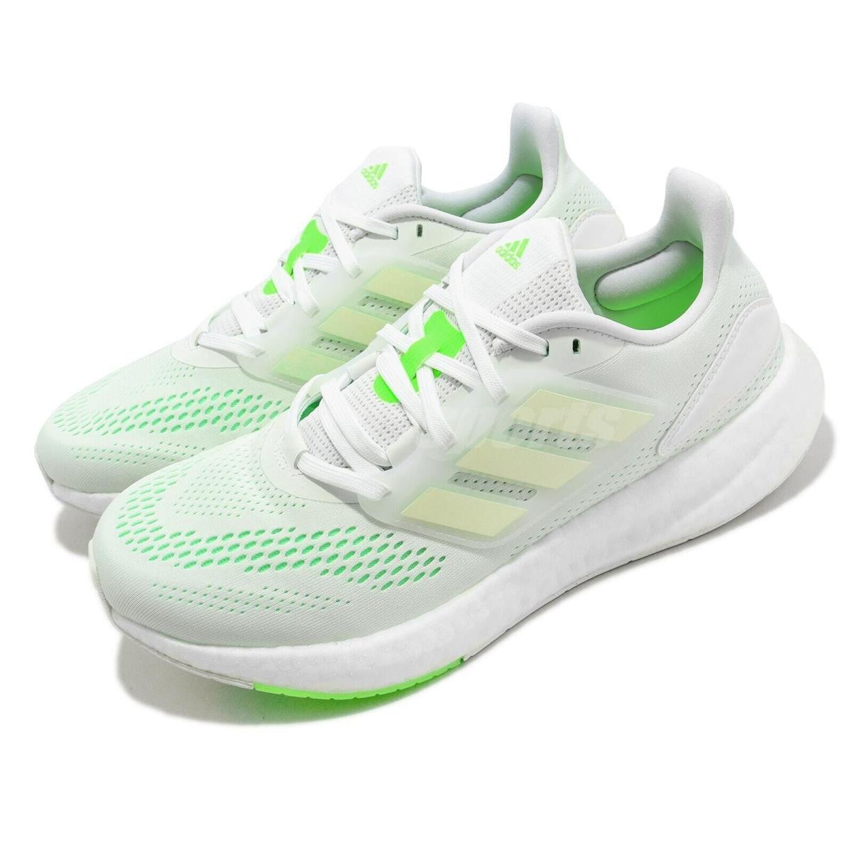Adidas Pureboost 22 Running Shoes - Cloud White / Cloud White / Beam Green