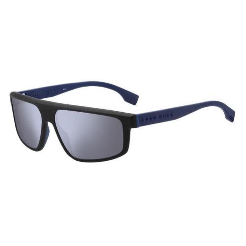 Glasses Sunglasses Hugo Boss 1379/S Ovk T49 Matte Black Blue/grey Silver - Frame: Matte Black, Lens: Gray