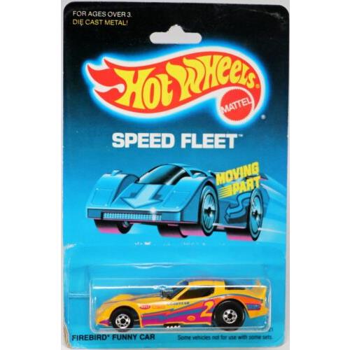 Hot Wheels Firebird Funny Car Speed Fleet Series 5121 Nrfp 1988 Yellow 1:64