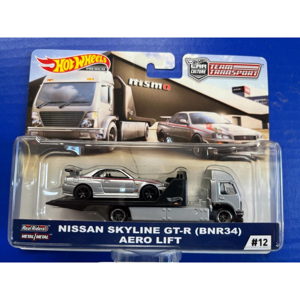 1/64 Hot Wheels Premium TT Nissan Skyline Gt-r BNR34 Aero Lift Silver