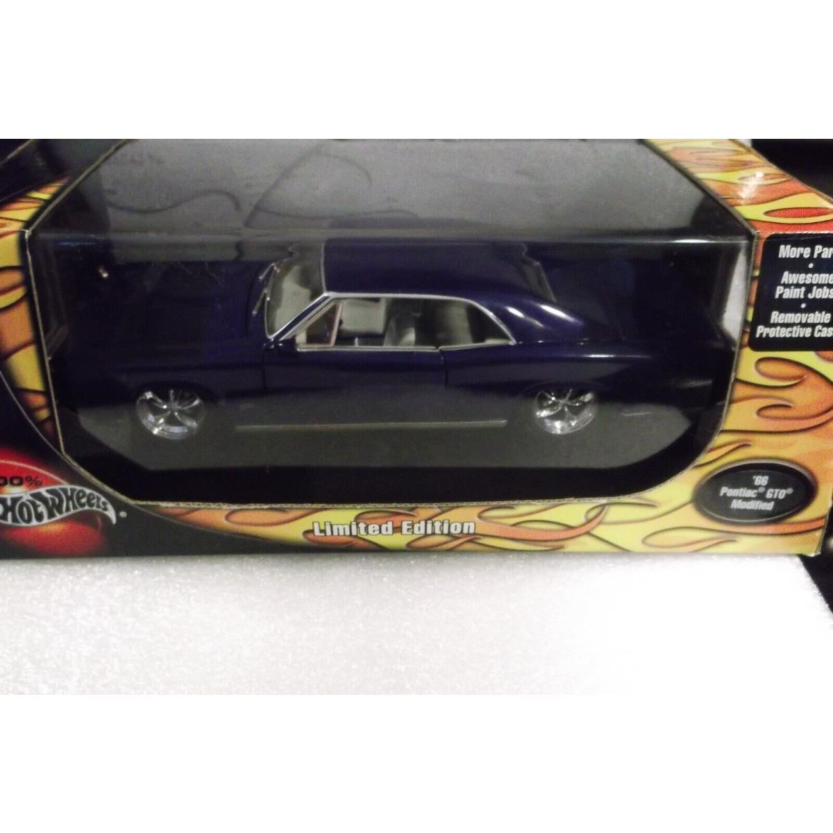 Hot Wheels 66 Pontiac Gto Custom Modified Car Hot Rod Muscle 1:18 Limited Edit