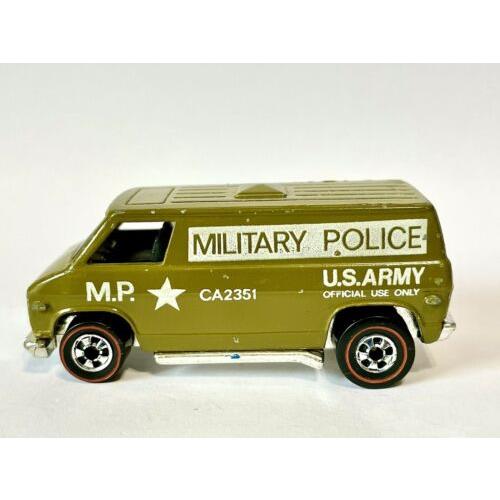 1974 Hot Wheels Redline Flying Colors Olive U.s. Army Military Police Super Van