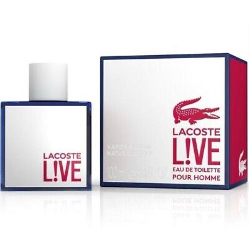 Lacoste Live Pour Homme For Men Cologne Eau de Toilette 3.3 oz 100 ml Spray