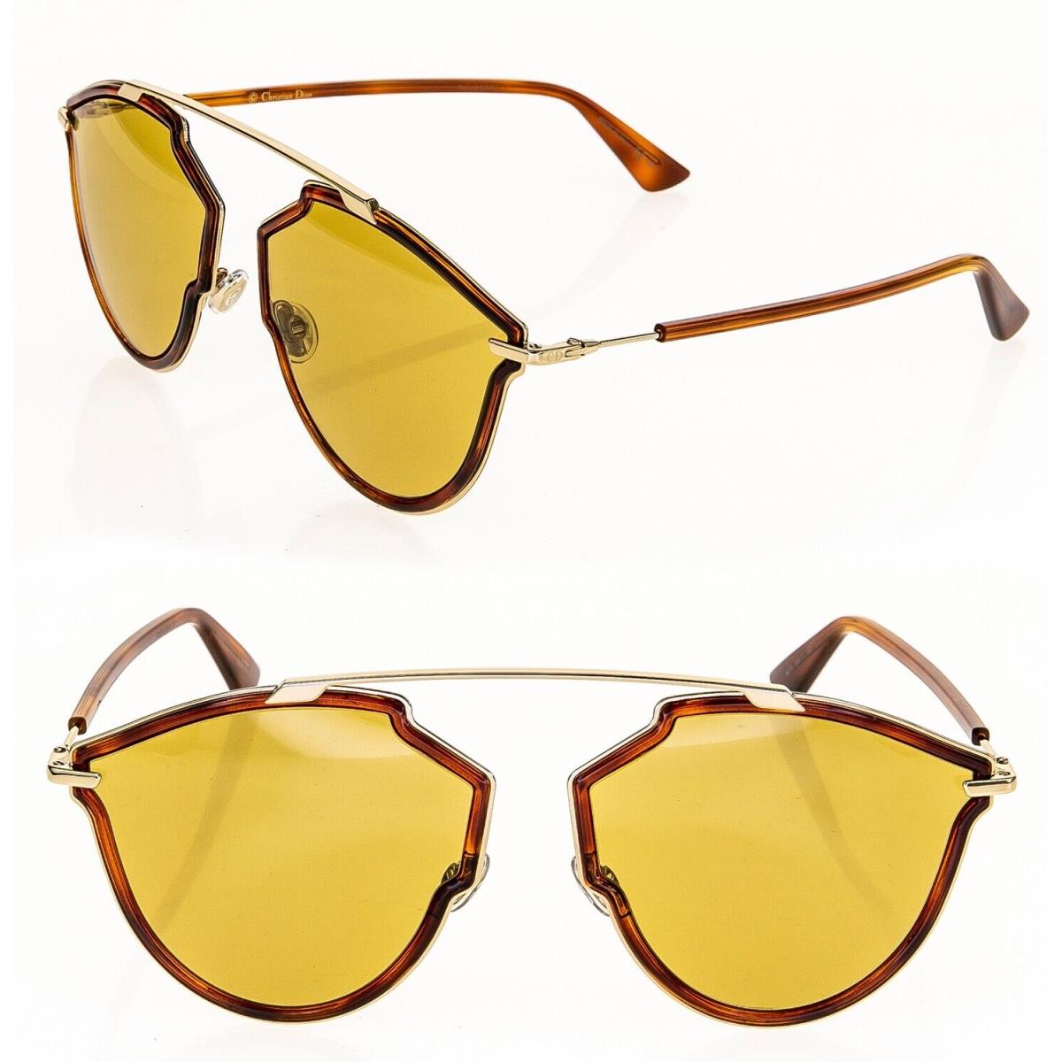 Christian Dior SO Real Rise Gold Brown Havana Aviator Sunglasses Sorealrise