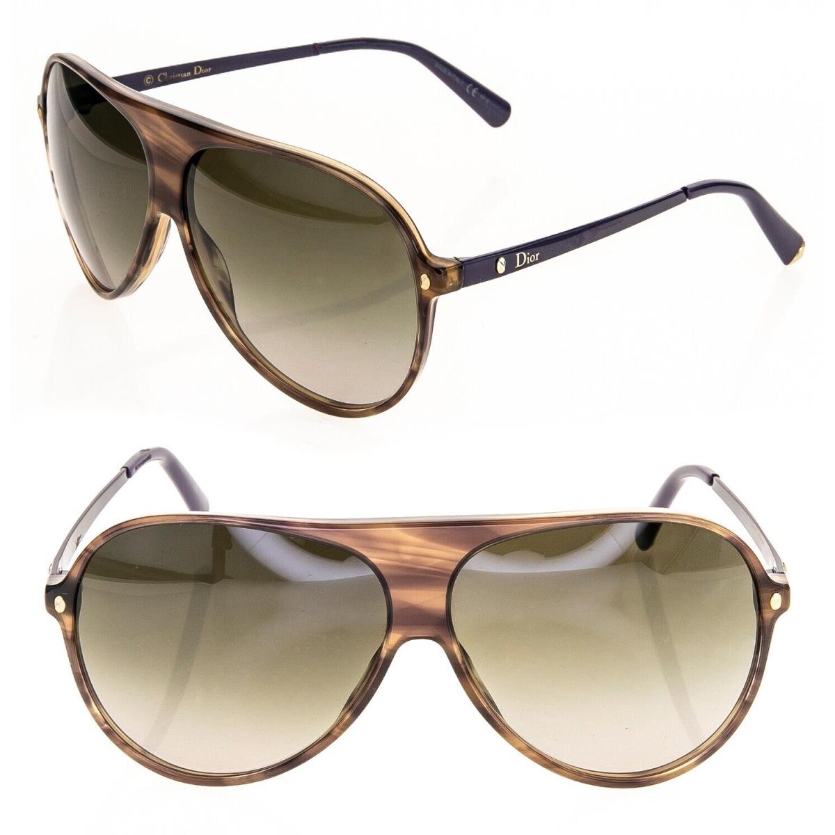 Christian Dior Tahuata Les Marquises Brown Purple Aviator Unisex Pilot Sunglass