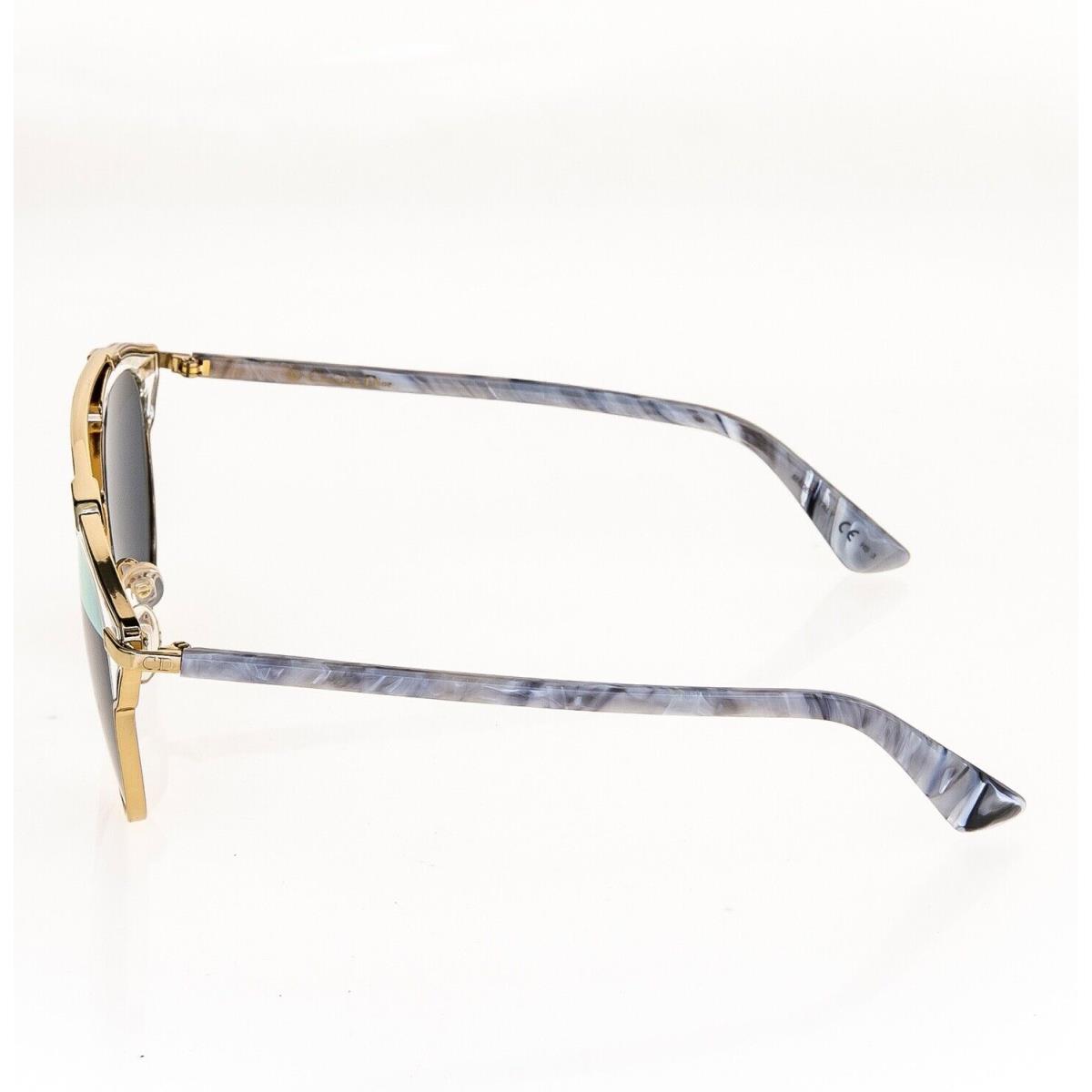 Christian Dior Soreal Gold Marble Blue Line Mirrored Sunglasses Diorsoreal Dior Sunglasses 9086