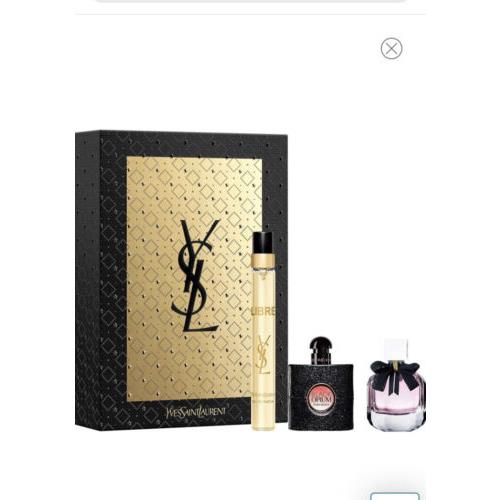 Mini Libre Black Opium Mon Paris by Yves Saint Laurent Trio Perfume Set