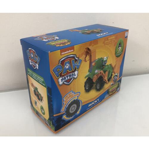 Paw Patrol Dino Rescue Rocky s Deluxe Rev Up Vehicle with Mystery Figure Toy