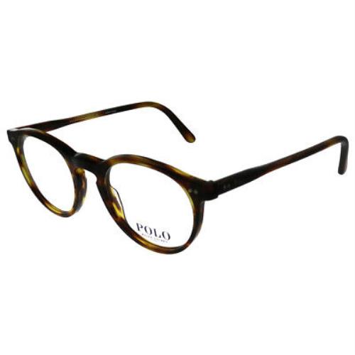Polo Ralph Lauren PH 2083 5007 Havana Striped Plastic Round Eyeglasses 48mm