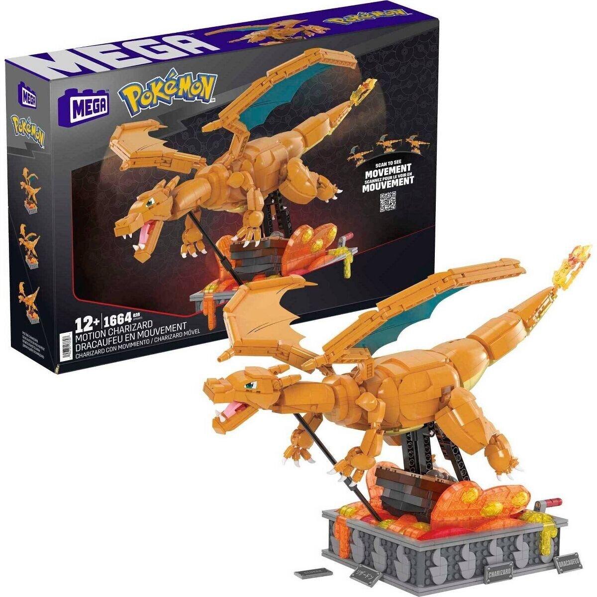 Mega Pokemon Charizard Building Kit with Motion - 1664pcs