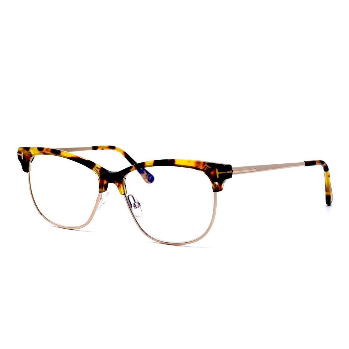 Tom Ford TF5546-B 056 Blond Havana Blue Block Eyeglasses Frame 52-14-140