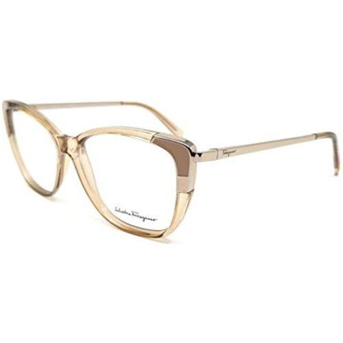 Salvatore Ferragamo SF2811 743 Crystal Peach Eyeglasses 54mm with SF Case