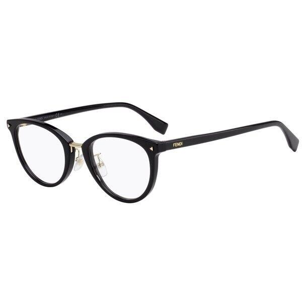 Fendi S2404 Womens Black Demo Lenses Cat Eye Eyeglasses 50 mm
