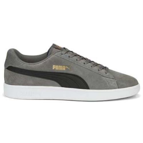 Puma Smash V2 Lace Up Mens Grey Sneakers Casual Shoes 36498971 - Grey