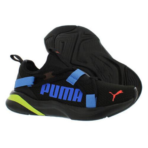 Puma Softride Rift Slip On Pop Boys Shoes - Black/Blue , Black Main