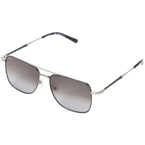 Salvatore Ferragamo SF 266S 081 Light Ruthenium Black Sunglass W/grey Lens