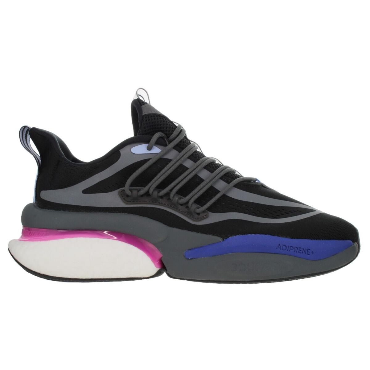 Adidas Men`s Alphaboost V1 Black - Multicolor Training Shoes Size 11.5 - Core Black, Lucid Fuchsia, Blue