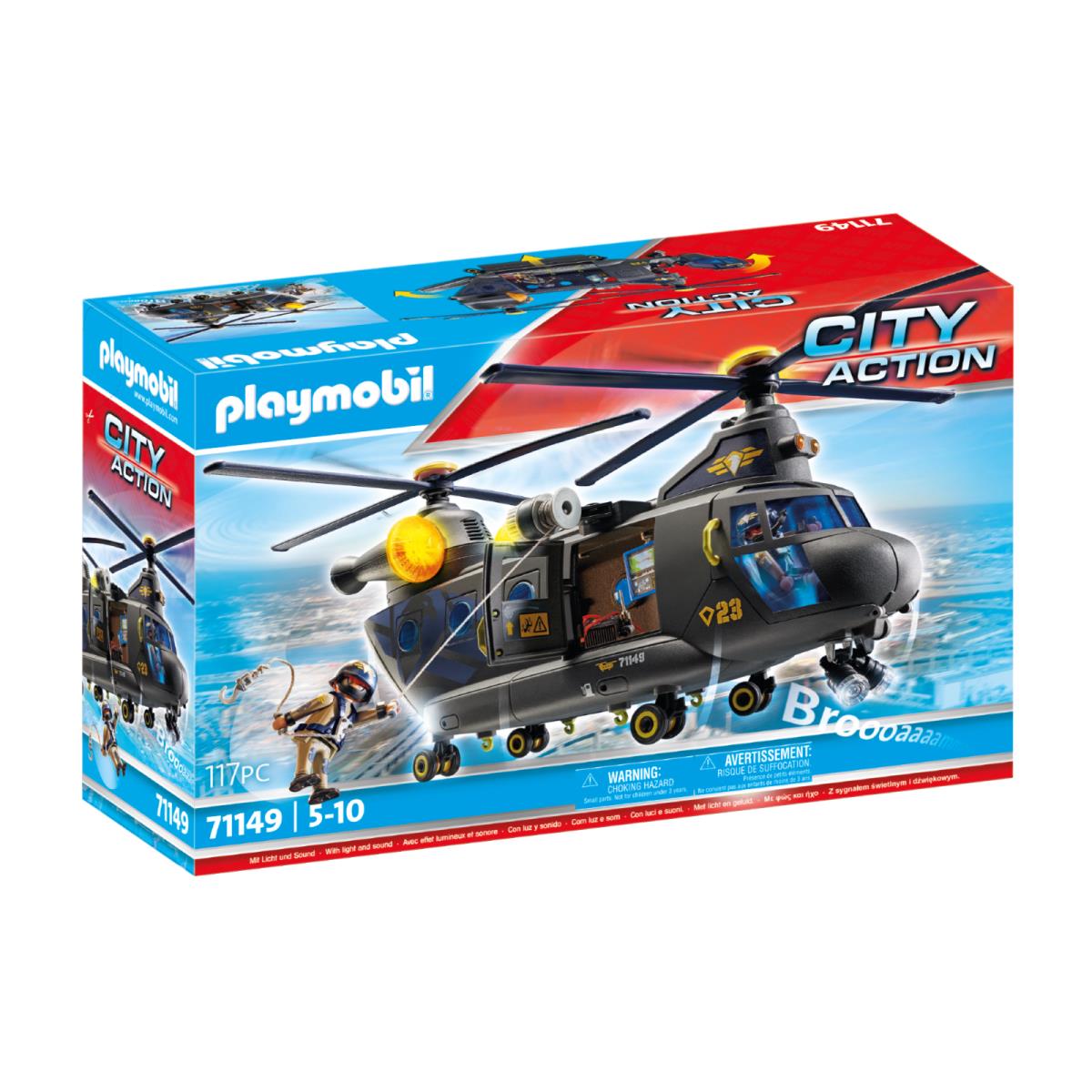 Playmobil City Action 71149 Tactical Police: Large Helicopter Mib/new