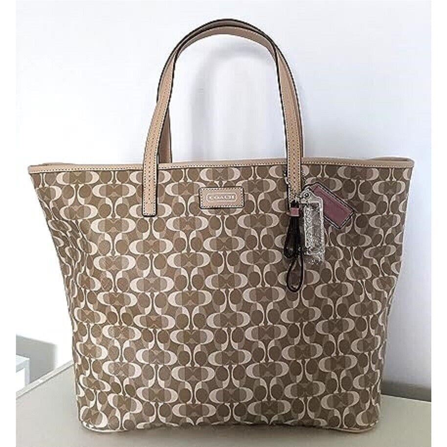 Coach F25673 Park Dream C Tote Shopper Bag Light Khaki/tan