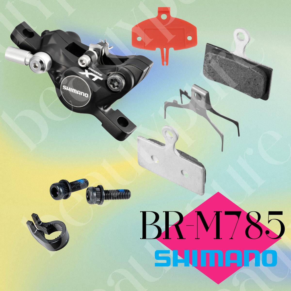 Shimano XT BR-M785 Disc Black Brake PM Caliper w/ G01A Resin Pads