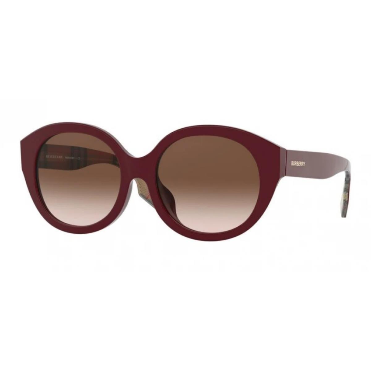 Burberry Womens 55mm Burgundy Round Sunglasses S2922