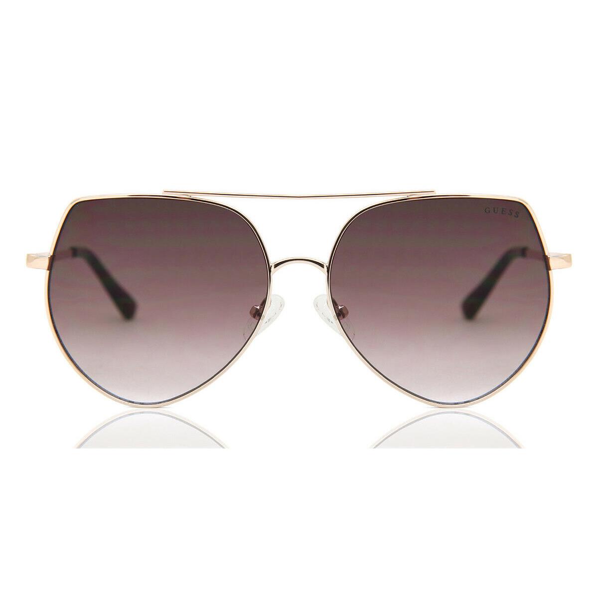 Guess GF6057 Shiny Gold/brown Gradient Lens Fashion Sunglasses 58-15-140 3 S2626