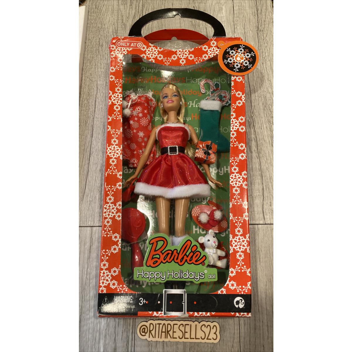 2008 Barbie Happy Holidays Doll Nrfb P9089 Target Exclusive