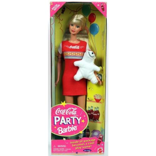 Coca-cola Party Barbie Doll Special Edition 22964 Nrfb 1998 Mattel Inc