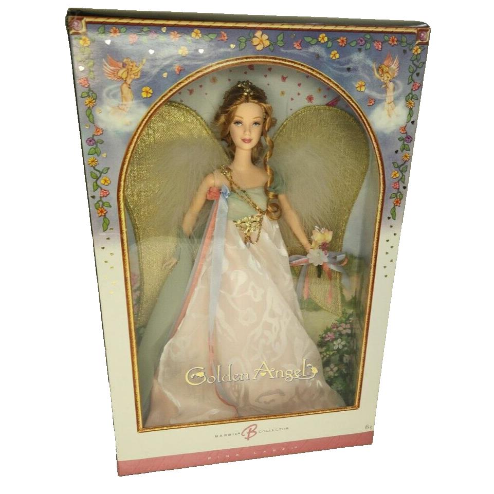 2006 Barbie Collector Golden Angel Pink Label Mattel J9187 Read