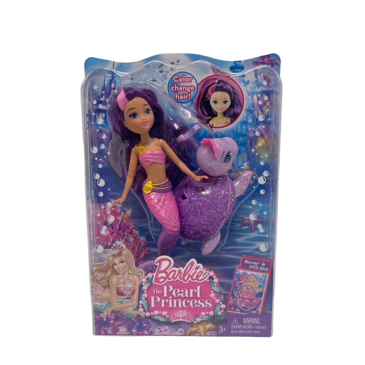 Barbie The Pearl Princess Color Change Hair Mermaid Pet Turtle Purple BDB52 Rare
