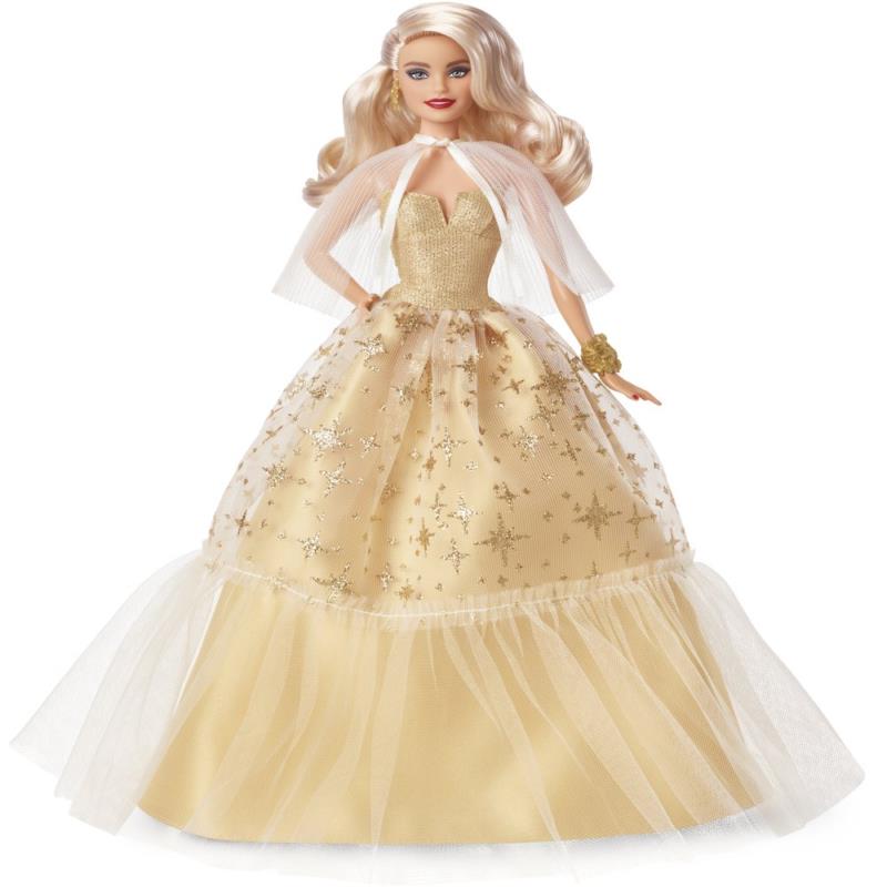 2023 Holiday Barbie Doll Seasonal Collector Gift Golden Gown and Blond Hair