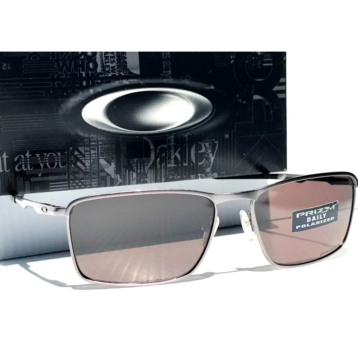 Oakley Conductor 6 Lead Silver Prizm Daily Polarized Lens Sunglass 4106-07 - Frame: Silver, Lens: Brown