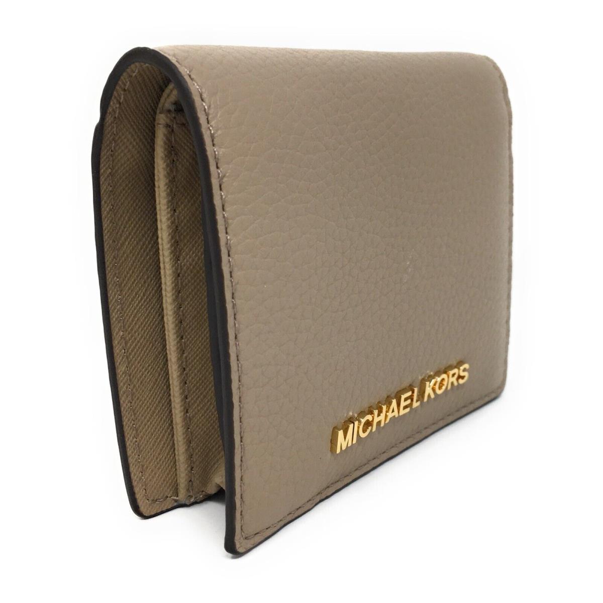 Michael Kors Jet Set Travel Medium Leather Card Case Wallet: Truffle