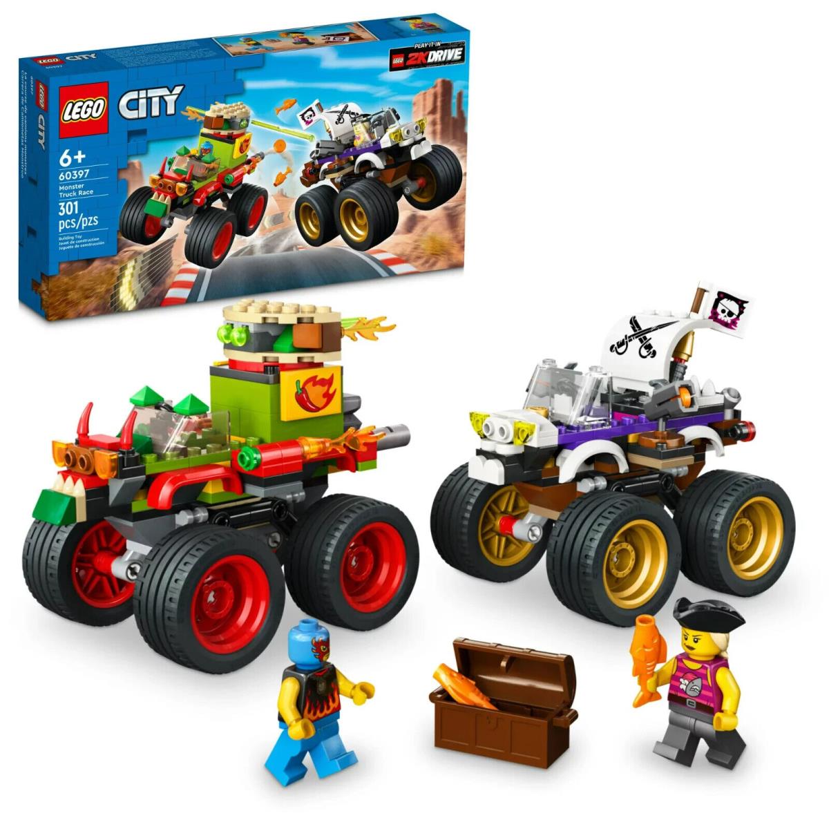 Lego City Monster Truck Race 60397 Toy Car Building Set Toy For 7 Year Old Boys