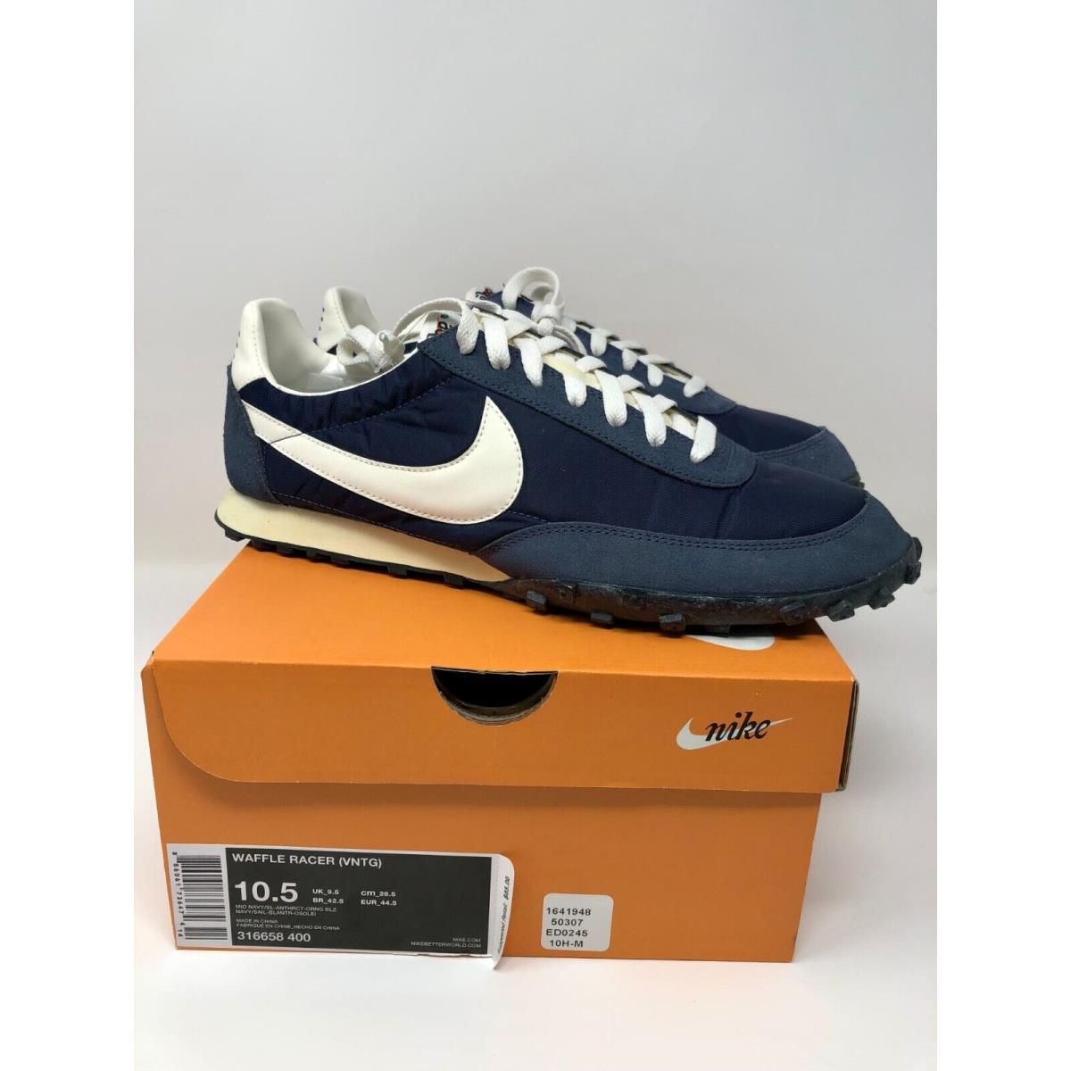 Nike X J.crew Waffle Racer Vntg Shoes Navy Blue White 316658-400