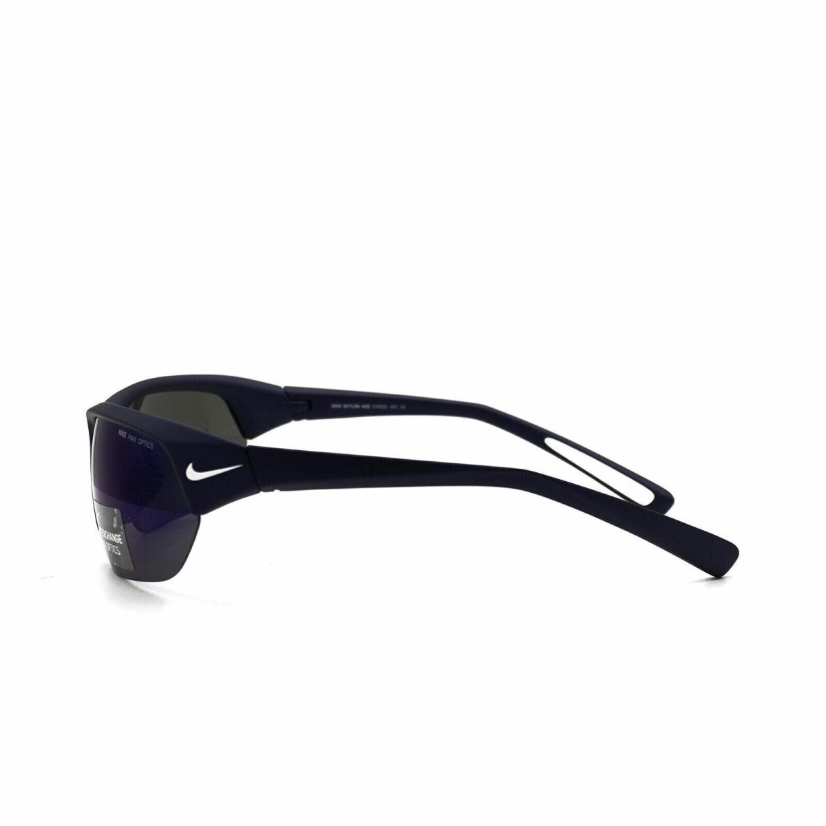 EV0525-401 Mens Nike Skylon Ace Wrap Sunglasses Navy Blue Blue Lens - Frame: Navy Blue, Lens: Blue