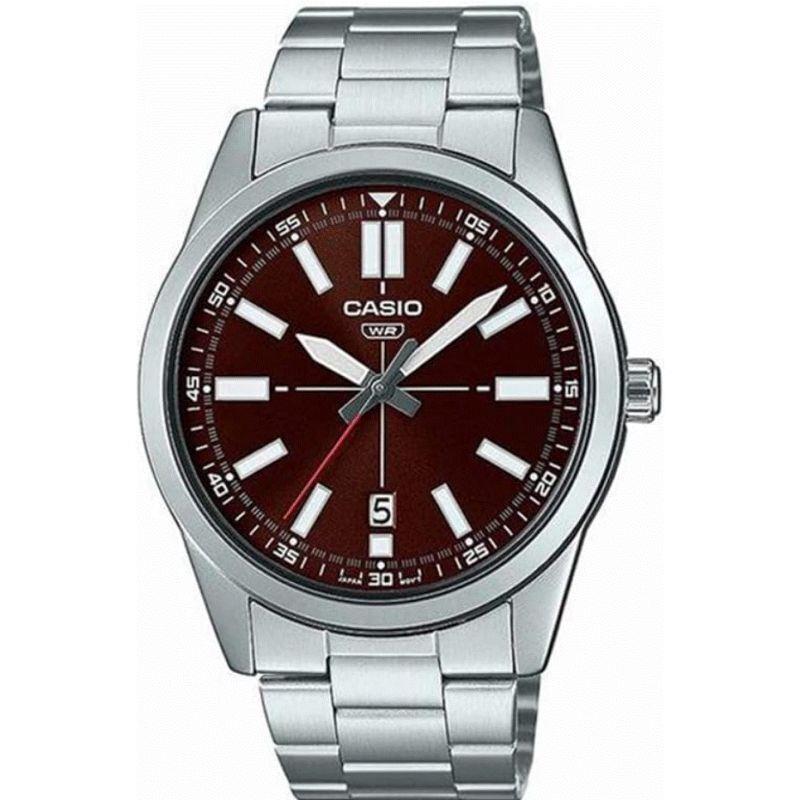 Casio MTP-VD02D-5EUDF Men`s Stainless Steel Brown Dial 3-Hand Sporty Watch