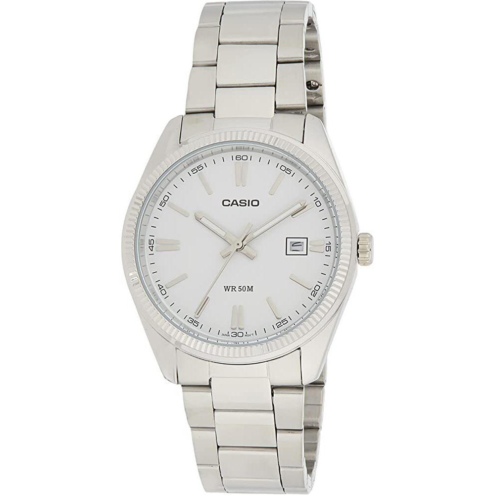 Casio Analog Stainless Steel Band Silver Dial Women`s Watch LTP-1302D-7A1DF