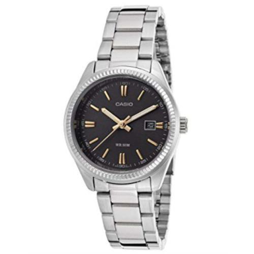 Casio Analog Stainless Steel Band Black Dial Women`s Watch LTP-1302D-1A2DF