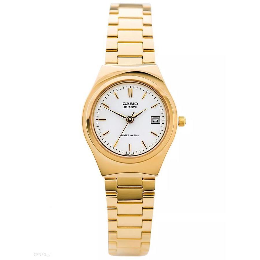 Casio Stainless Steel Bracelet Women`s Gold Tone Analog Watch LTP-1170N-7ADF