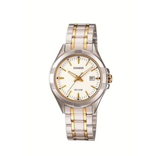 Casio LTP-1308SG-7AVDF Two-tone Stainless Steel Strap Women`s Analog Watch
