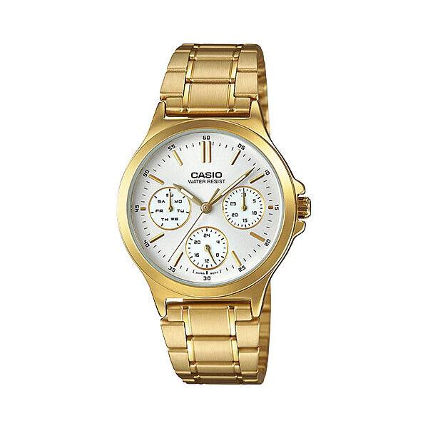 Casio Enticer Multifunction Golden Women`s Chain Analog Watch LTP-V300G-7AUDF