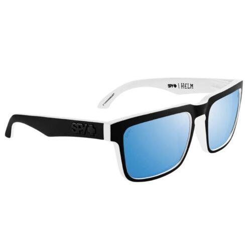 Spy Optic Helm Sunglasses - Whitewall / Happy Boost Polar Ice Blue Mirror - Whitewall Frame, Happy Boost Polar Ice Blue Mirror Lens