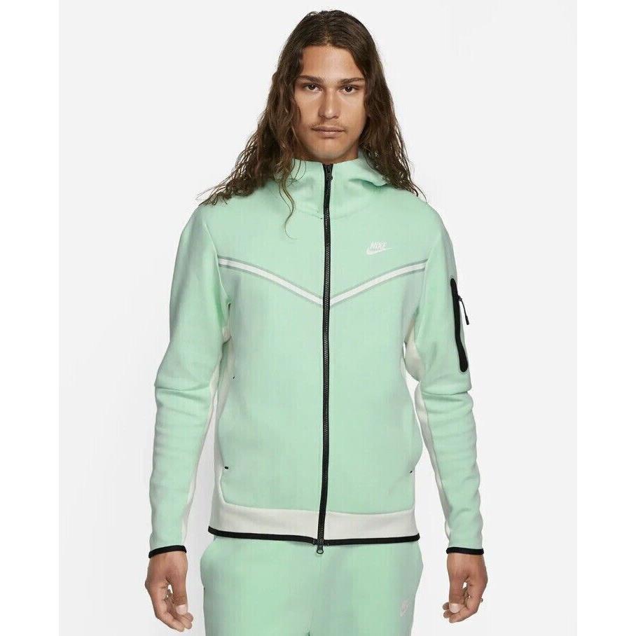 Nike Sportswear Tech Fleece Full-zip Hoodie Mint CU4489-379 Men s Multi Size