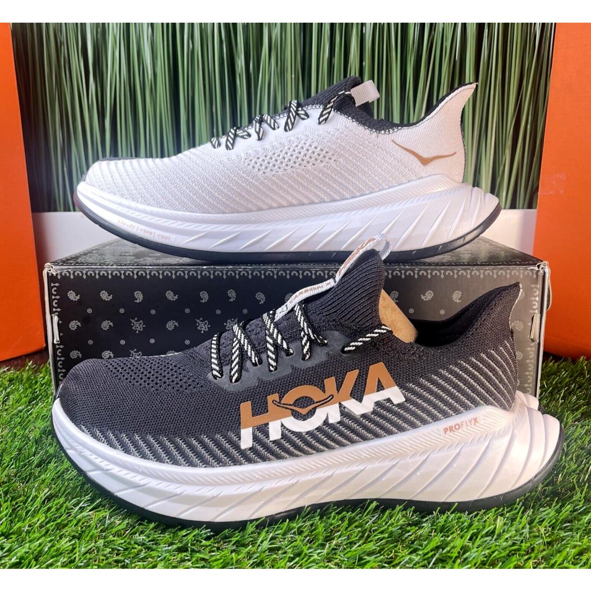 Hoka One One Carbon X 3 Womens Running Shoes Black White Size 10