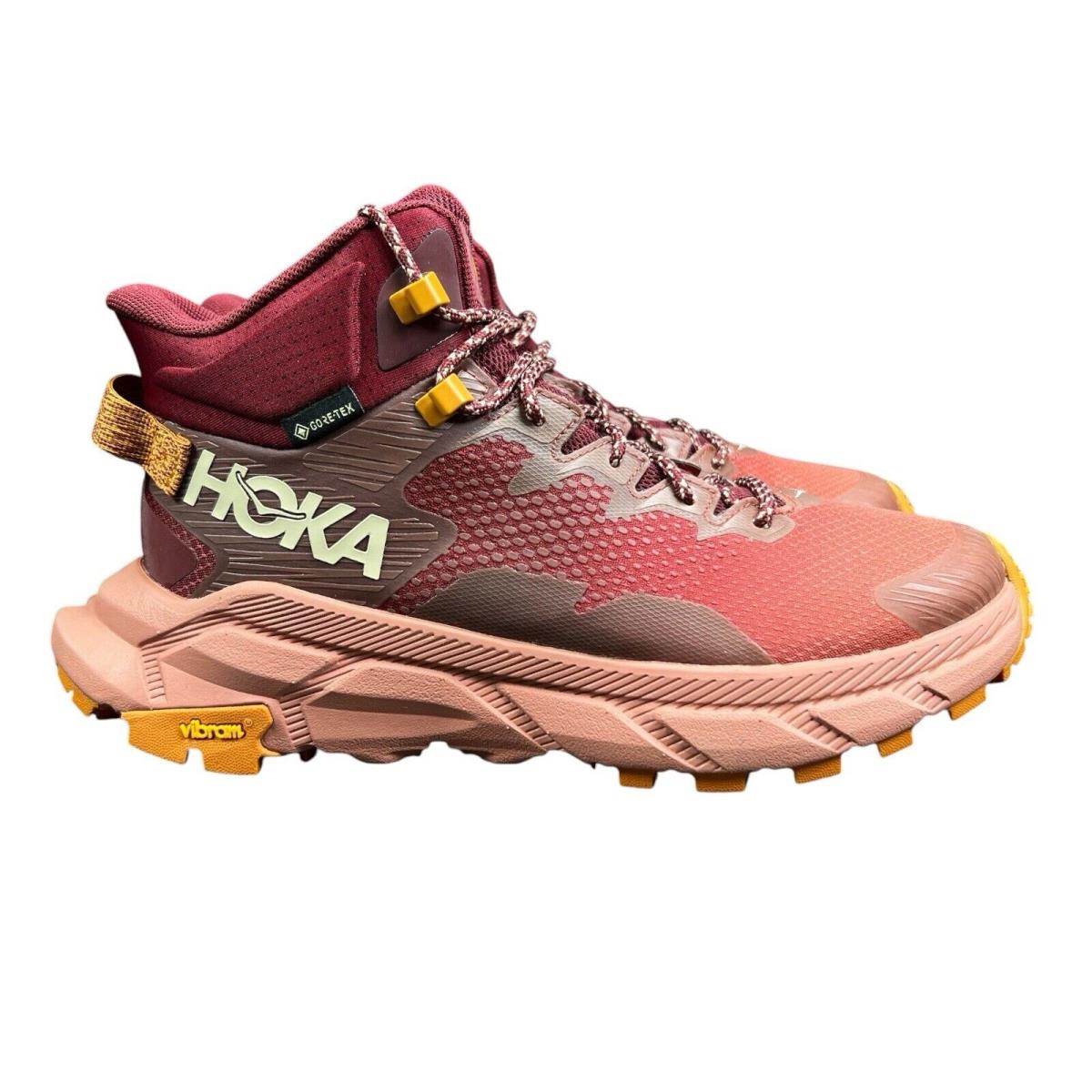 Hoka One One Trail Code Gtx Hot Sauce Trail Hiking Boots Women`s Size 10.5 B