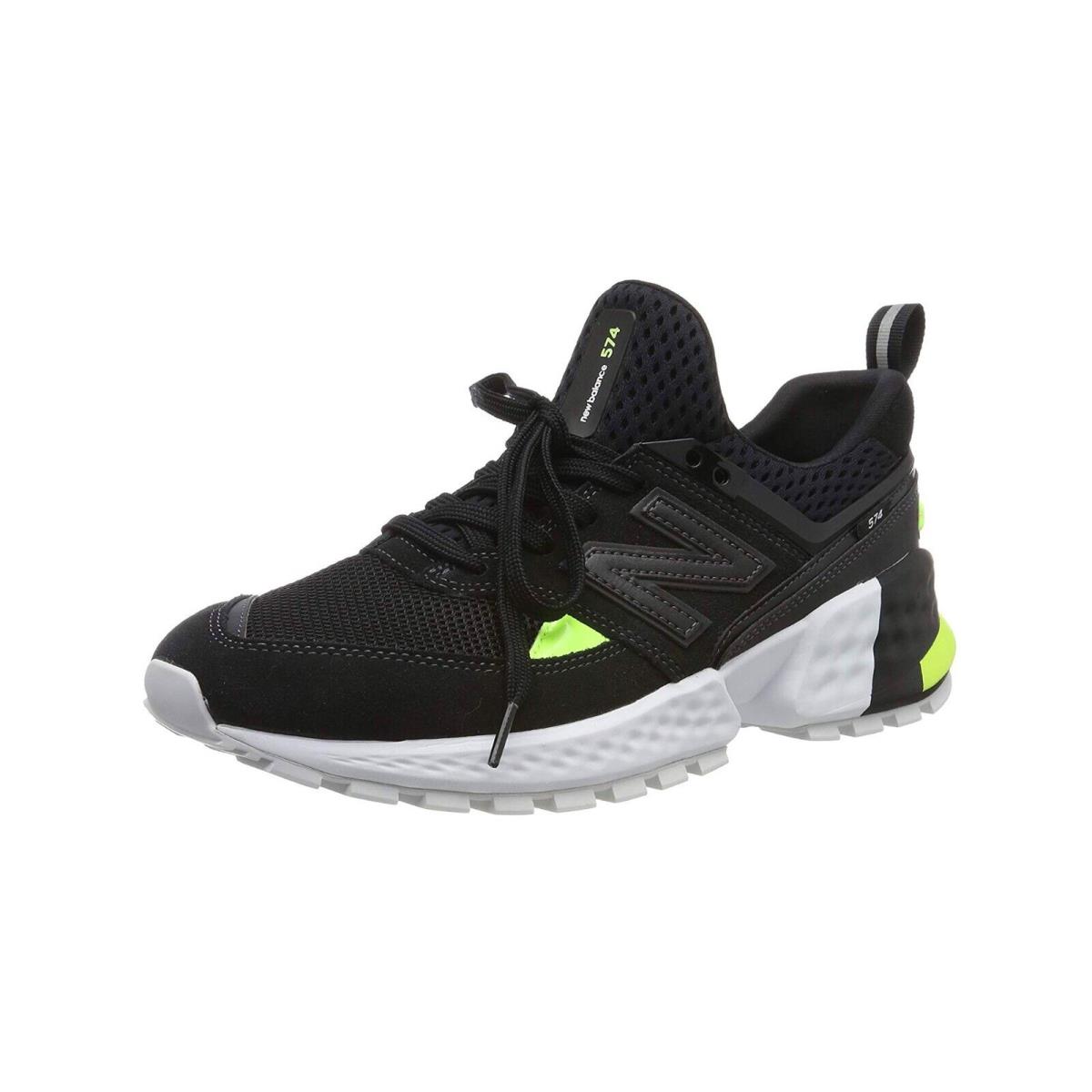 New Balance 574 Men`s Shoes Sneakers MS574BRB - Black/neon Green