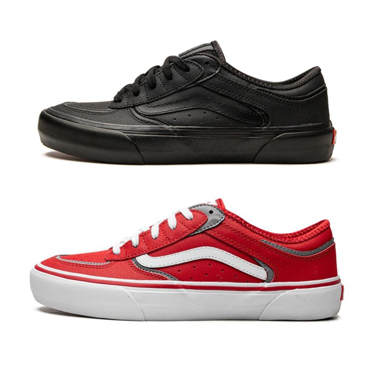 Vans Rowley Pro Black/black and Red/white Shoes - Black, Red, White