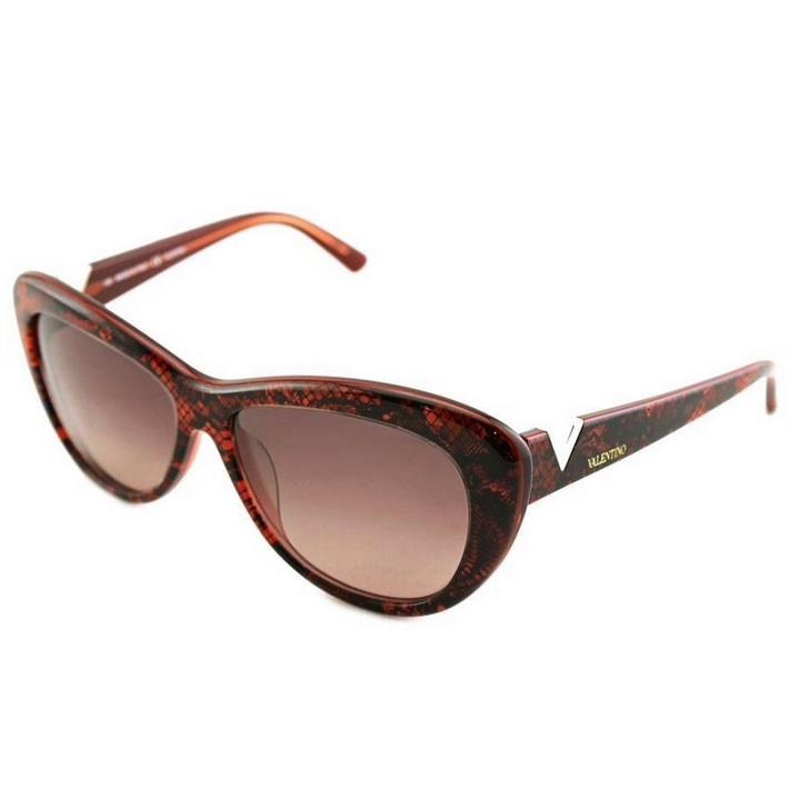 Valentino V628S Cateye Sunglasses Red Peal