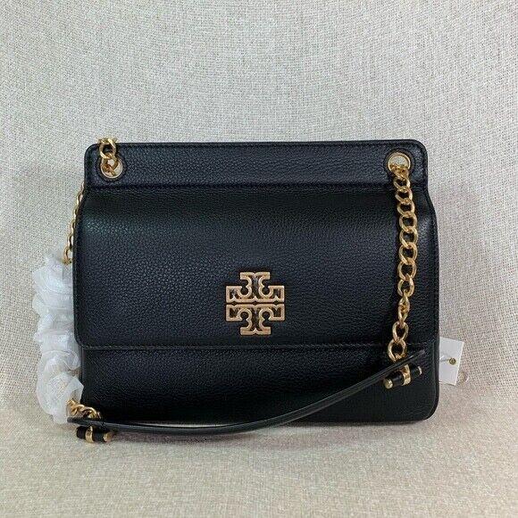 Tory Burch Black Britten Flap Shoulder Bag